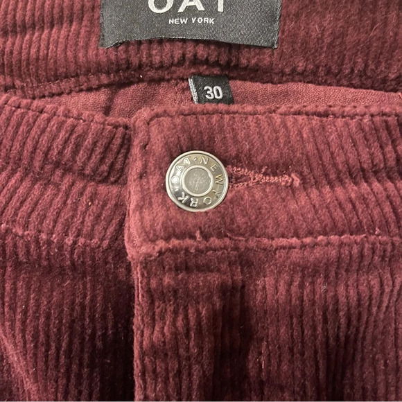 OAT NYC Corduroy Pant Women’s 30 High Rise Burgundy Skinny Leg Pant - Picture 13 of 14